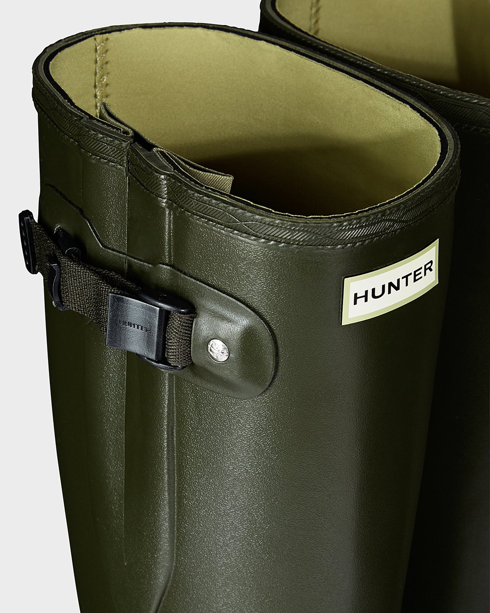 Botas De Altas Hunter Hombre Norris Field Side Adjustable Neoprene Lined - Verde Oscuro Oliva - Arge